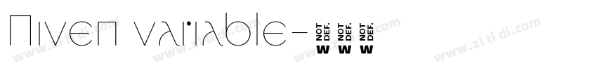 Niven variable字体转换